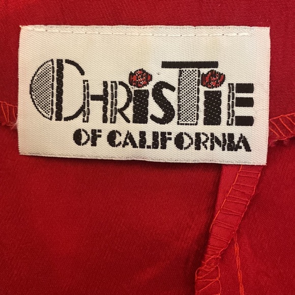 Christie of CA rayon red sleeveless blouse or Vest - Size 14 - Picture 6 of 10